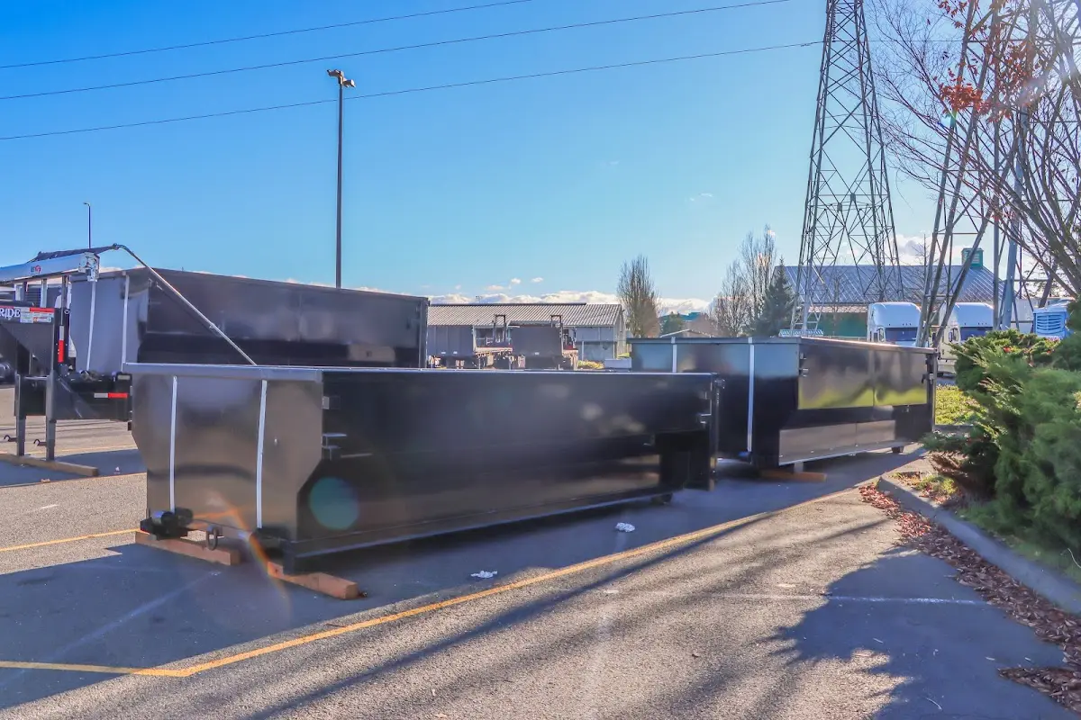 Roll-off dumpster ready for waste disposal at job site for Roofing Dumpster Rental in Bensenville